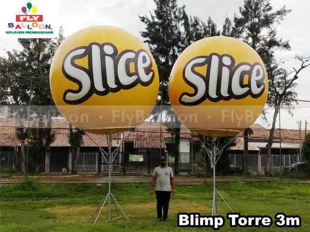 balões promocionais blimp slice batata frita ondulada
