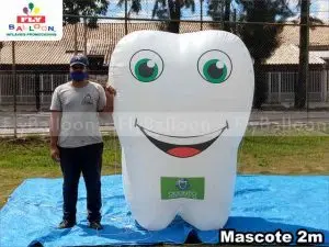 mascote inflavel promocional odonto company
