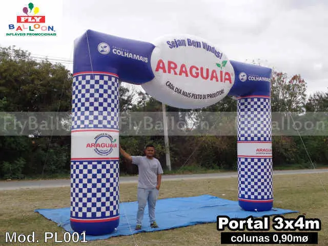 pórtico inflável promocional adubos araguaia