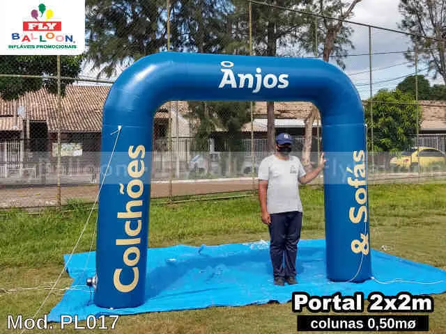 portal inflável promocional anjos colchões e sofás