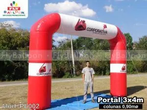 portico inflável promocional corporativa internet fibra ótica