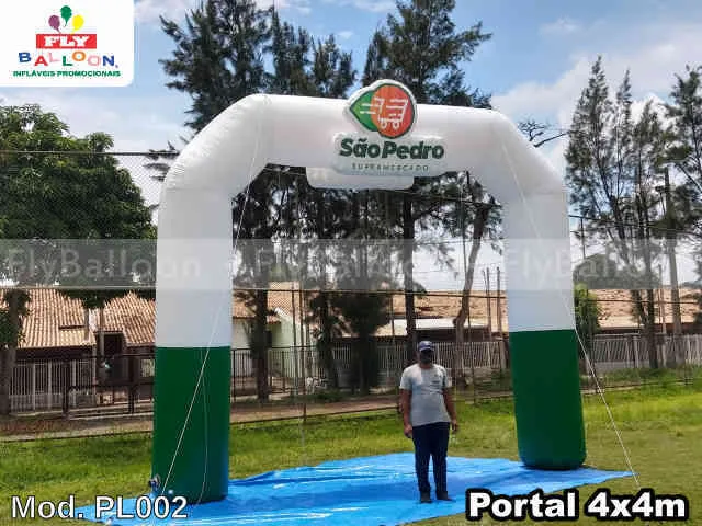portal inflável promocional são pedro supermercados