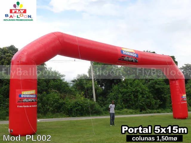 pórtal inflável promocional feirão de domingo
