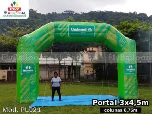 Pórticos infláveis promocional unimed marília