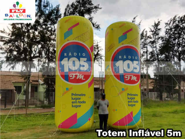 totens infláveis promocionais rádio 105 fm