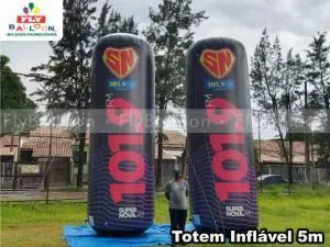 totens inflaveis promocionais radio super nova fm