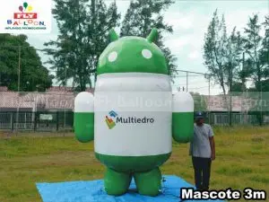 mascote inflavel gigante promocional android multiedro