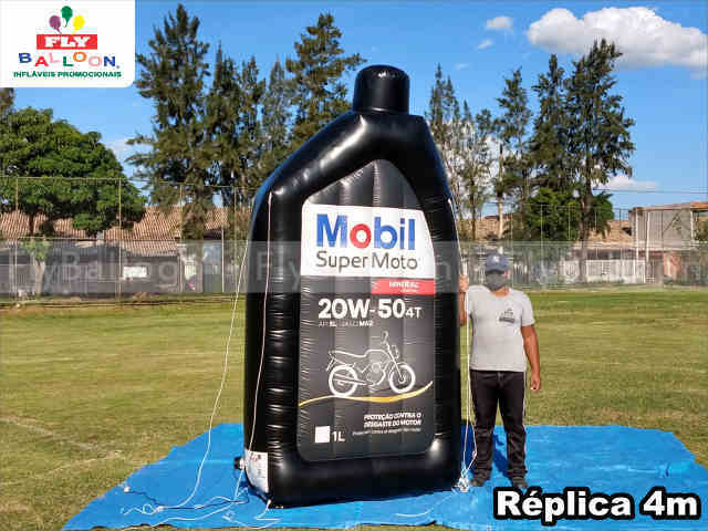 inflável promocional óleo mobil supermoto 20w
