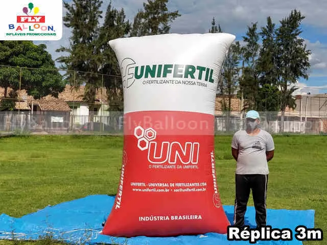 réplica inflável promocional unifertil uni fertilizante