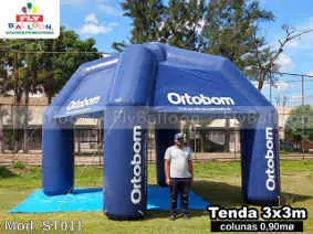 stand inflável promocional personalizada colchões ortobom
