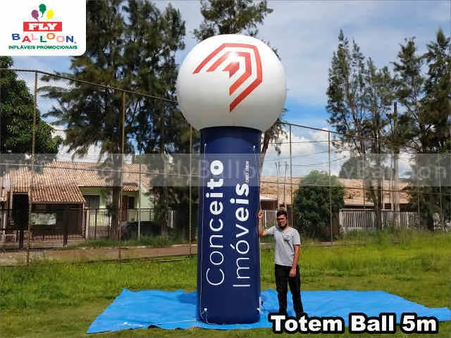 totem ball inflável promocional conceito imóveis