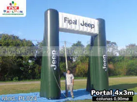 pórtico inflável promocional fipal jeep