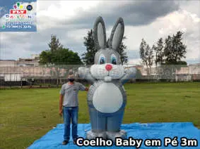 coelho da páscoa baby inflável promocional em pé