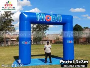 Pórticos infláveis promocional mobil lubrificantes