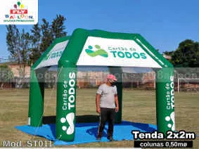 stand inflável promocional cartão de todos