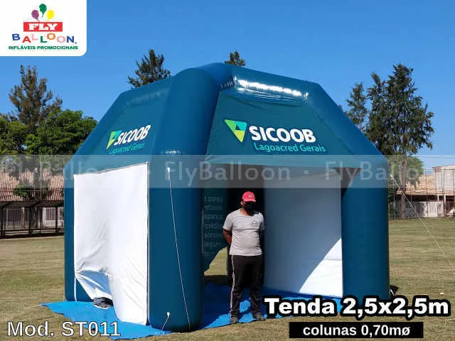 stand inflável promocional sicoob lagoacred gerais