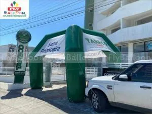 tenda inflável promocional tareco automóveis