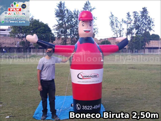 boneco biruta inflavel propaganda clodoaldo veiculos