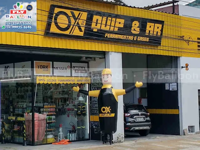 boneco inflavel propaganda gigante biruta promocional ox quip ar