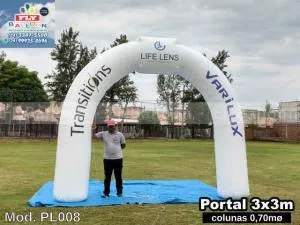 pórtico inflável promocional varilux lentes transitions