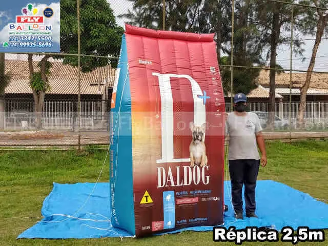 replica inflavel promocional racao daldog filhotes racas pequenas
