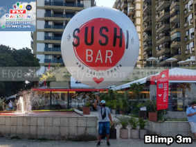 balão blimp aéreo inflável promocional sushi bar carlos ohata