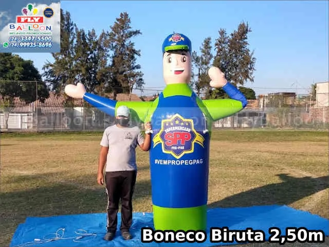 boneco inflável biruta supermercado peg pag