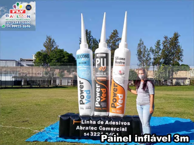 painel inflável 3d promocional abratec comercial