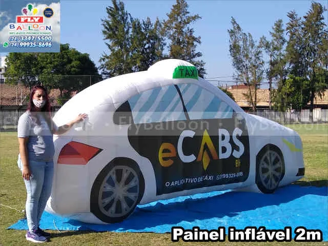painel inflável promocional aplicativo ecabs bh