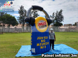 painel inflável promocional rádio mix foz do iguaçu