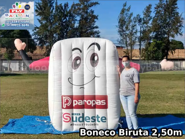 boneco biruta inflável colchões paropas