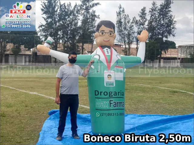 boneco inflável biruta farmacêutico drogaria max farma