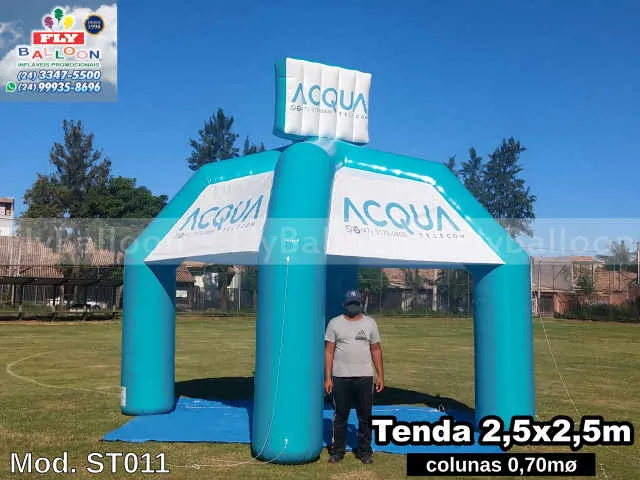 tenda inflável personalizada acqua telecom