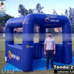 tenda inflável promocional com balcões intervip