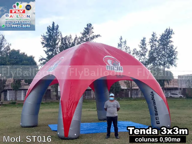 tenda inflável promocional personalizada baterias naja