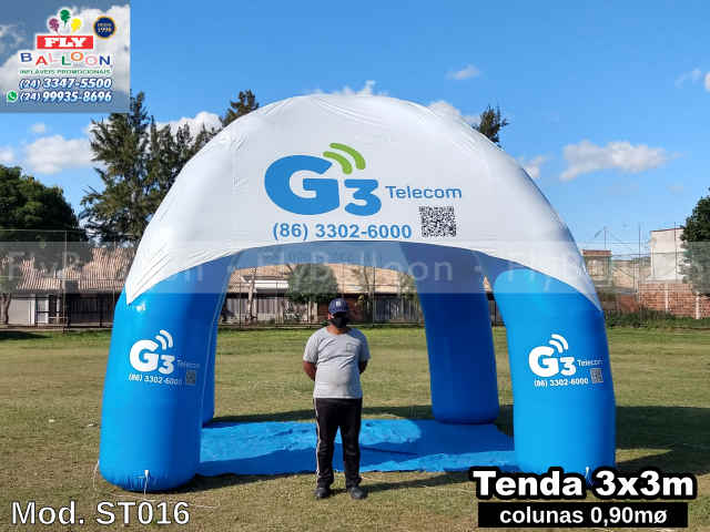 tenda inflável promocional personalizada g3 telecom