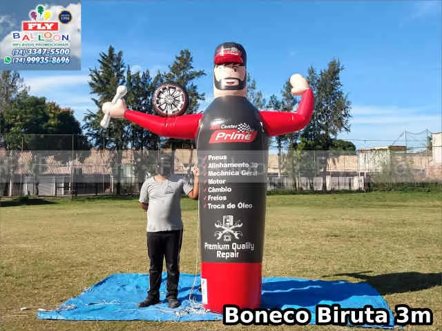 boneco biruta inflável borracheiro auto center prime