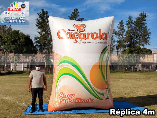 inflável gigante promocional arroz caçarola