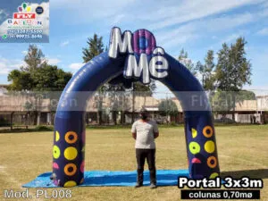pórtico inflável promocional personalizado mo mê açai