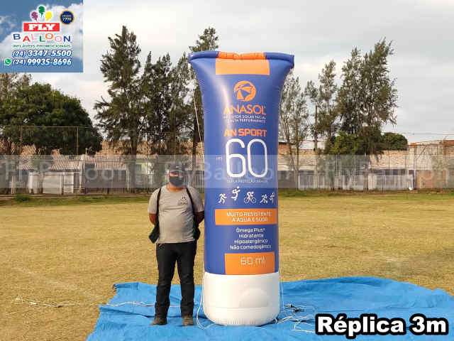 inflável gigante promocional protetor facial anasol an sport 60