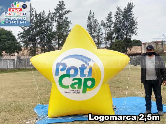 logomarca inflável gigante personalizada poti cap