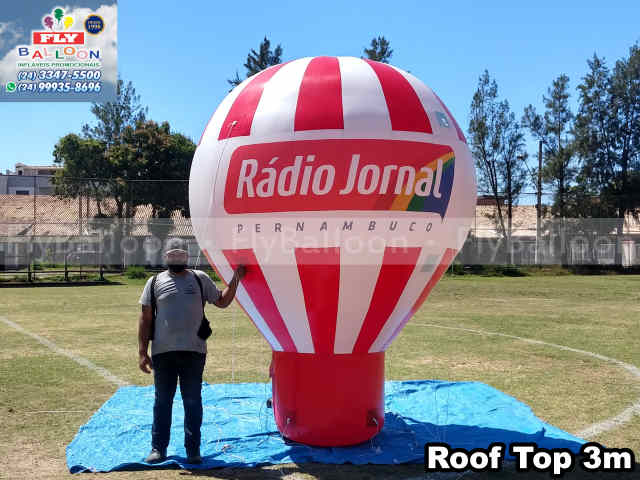 balão inflável promocional rádio jornal Pernambuco