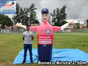 boneco biruta inflável promocional educação adventista