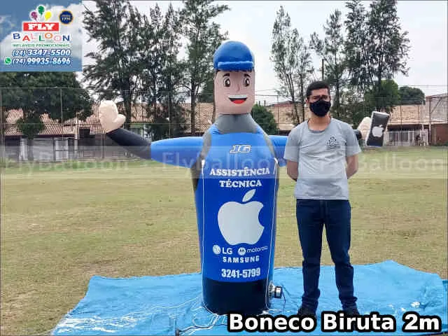 boneco biruta inflável promocional jg assistência técnica