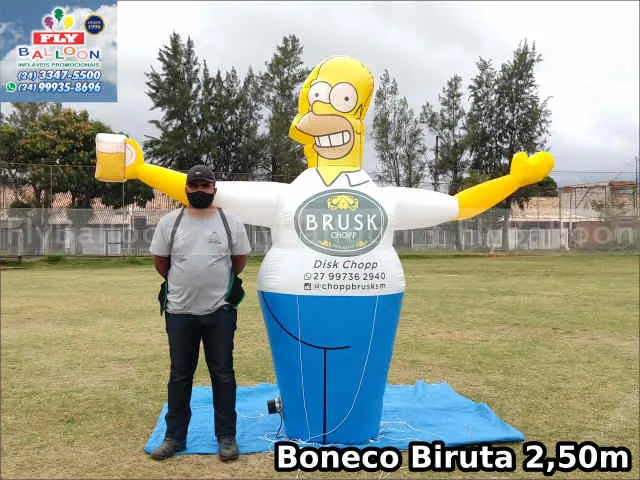 boneco inflável biruta brusk chopp