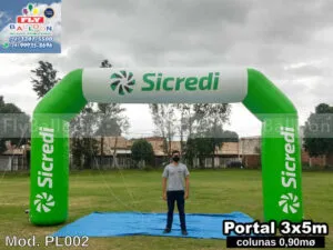 pórtico inflável promocional sicredi