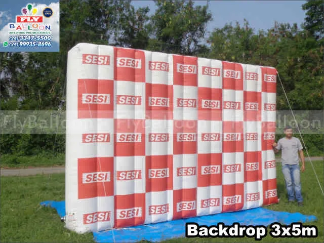 backdrop inflável promocional sesi