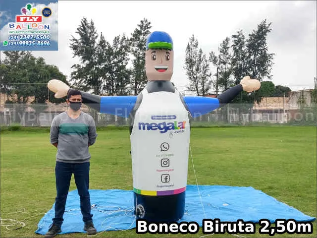 boneco inflável biruta interativo megalar