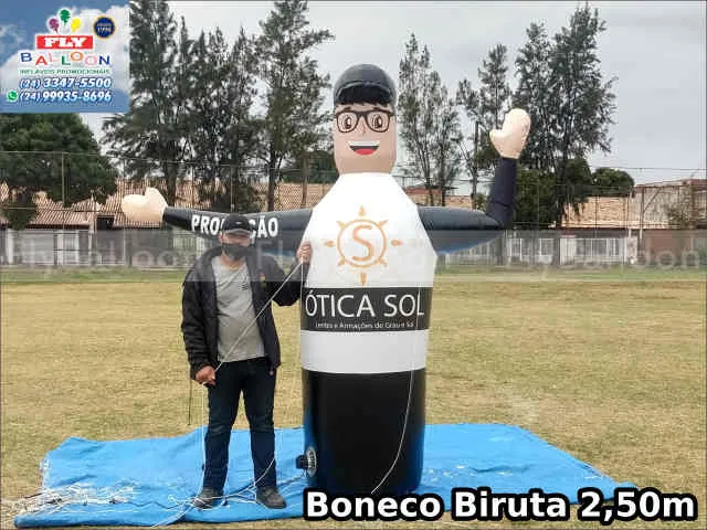 boneco inflável biruta interativo promocional ótica sol