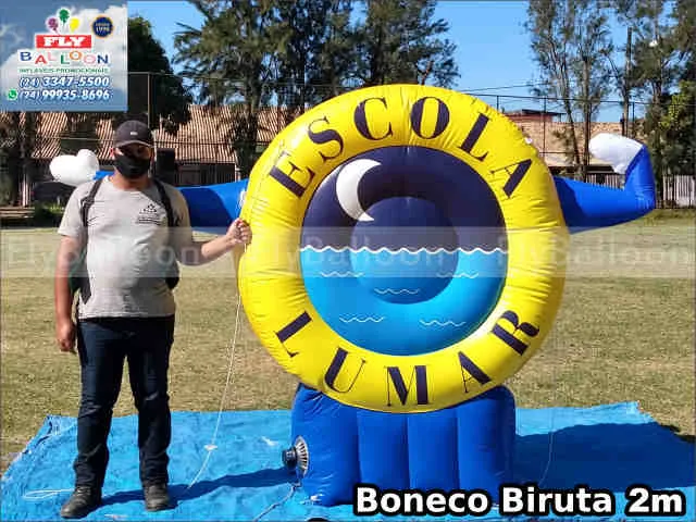 boneco interativo inflável personalizado escola lumar